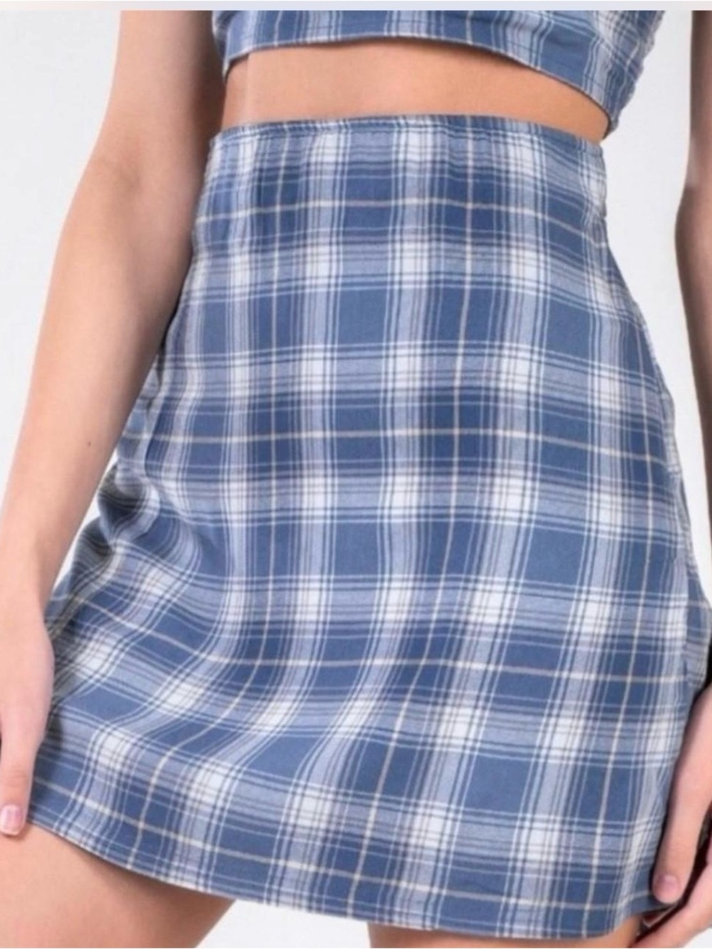 American Eagle 90s style high waist plaid school girl mini skirt Medium